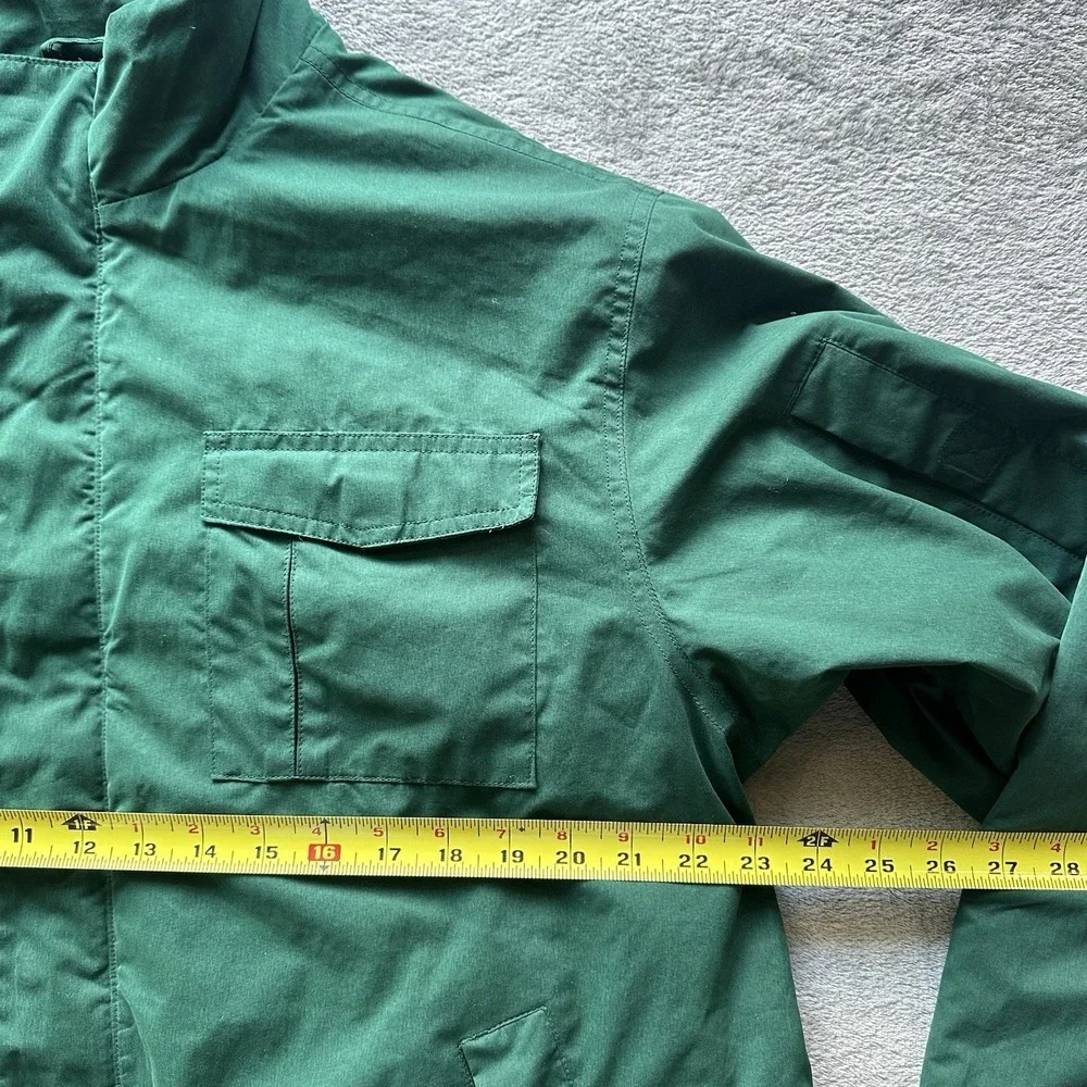 VTG Chaps Ralph Lauren Men's Green Fleece Lined Windbreaker Jacket M 90s Y2K‎